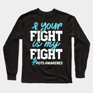 Your Fight Is My Fight Turquoise Ribbon Long Sleeve T-Shirt